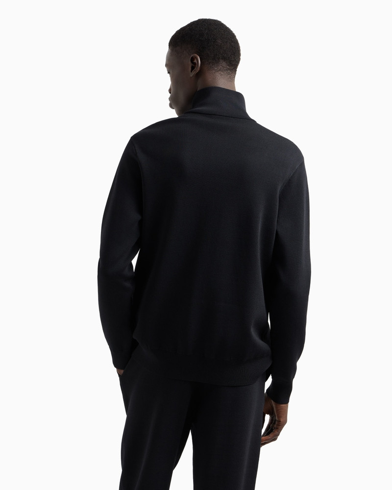 PLAIN-KNIT FULL-ZIP CARDIGAN 3