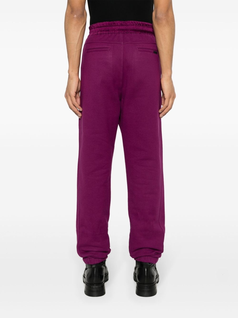 embroidered-logo cotton track pants - 4