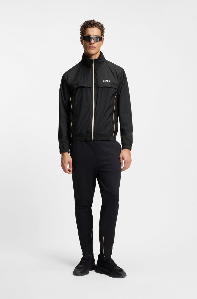 BOSS CONTRAST-PIPING JACKET WITH WATER-REPELLENT FINISH outlook