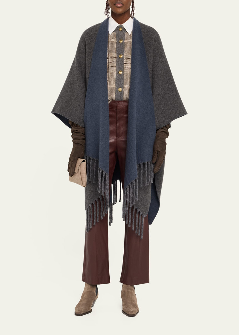 Brunello Cucinelli Reversible Cashmere Poncho outlook