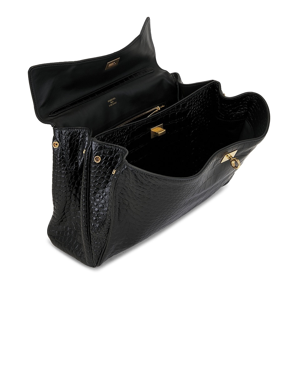 Rodeo Embossed Croc Medium Top Handle Bag - 6
