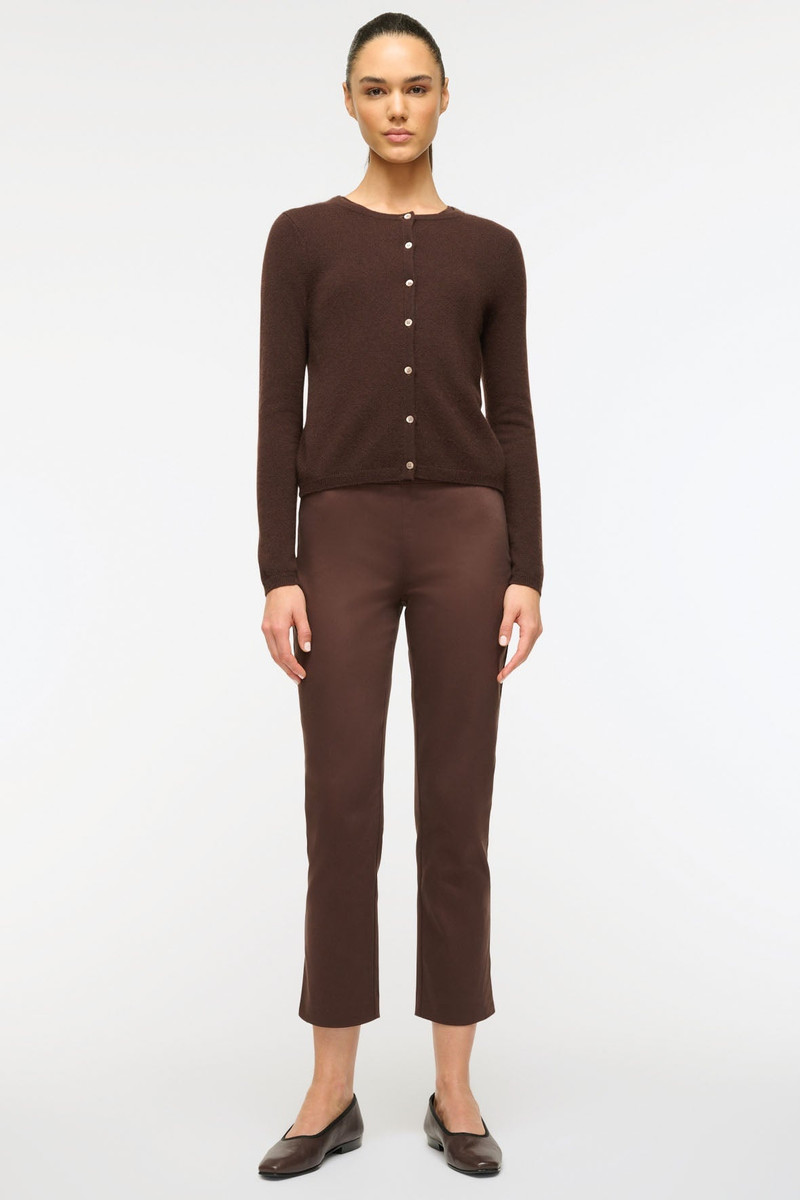 STAUD STAUD MIDNIGHT CASHMERE CARDIGAN DARK CHOCOLATE outlook