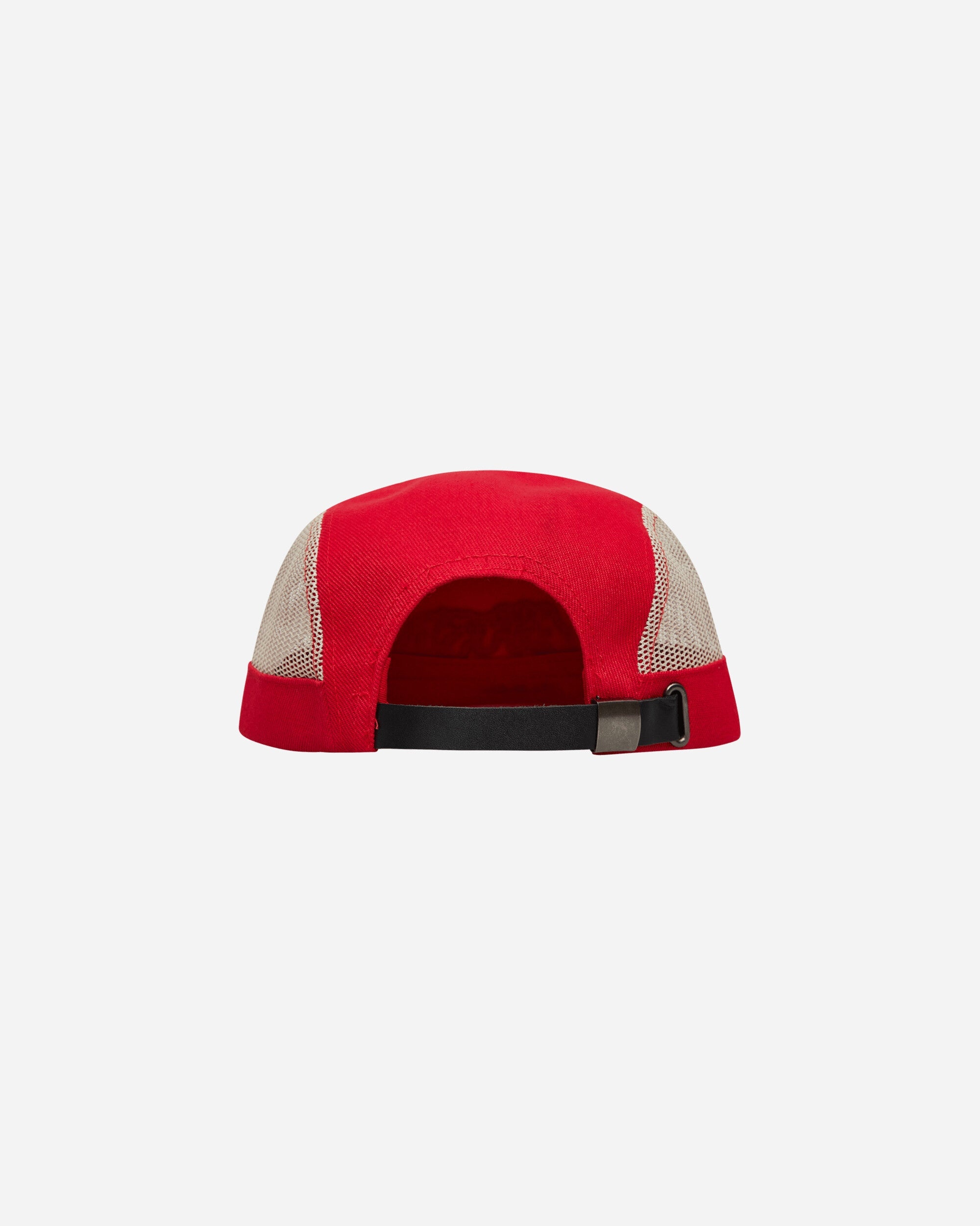 Mesh Panel Camp Hat Red - 4