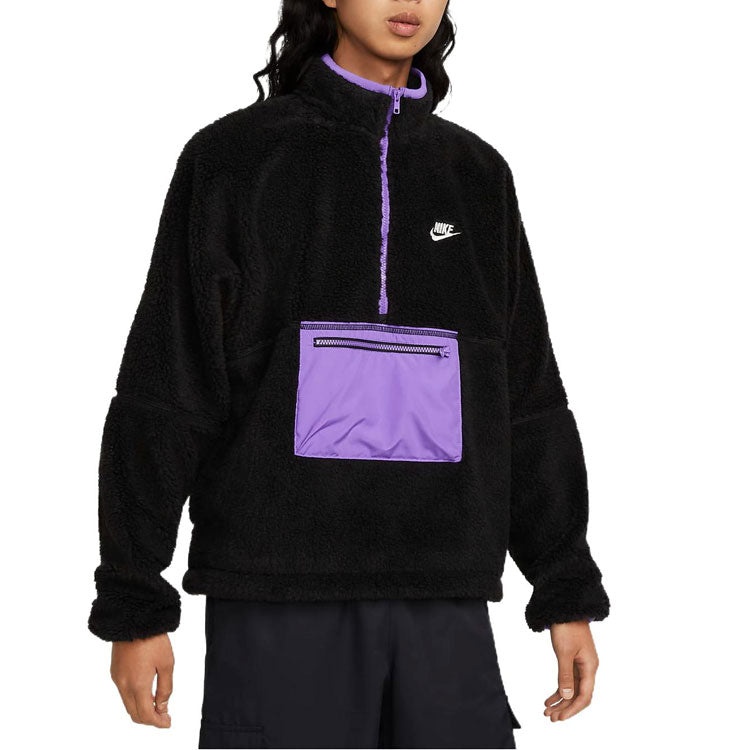 Nike Club Winter half-zip fleece jacket 'Black purple' DQ4881-010 - 4