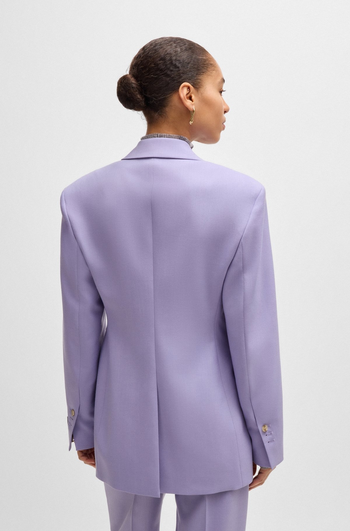 SLIM-FIT JACKET IN WOOL TWILL - 4