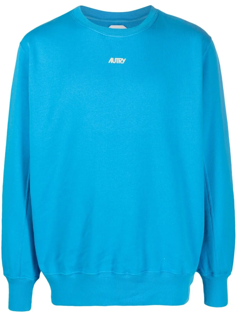 logo-flocked cotton sweatshirt - 1