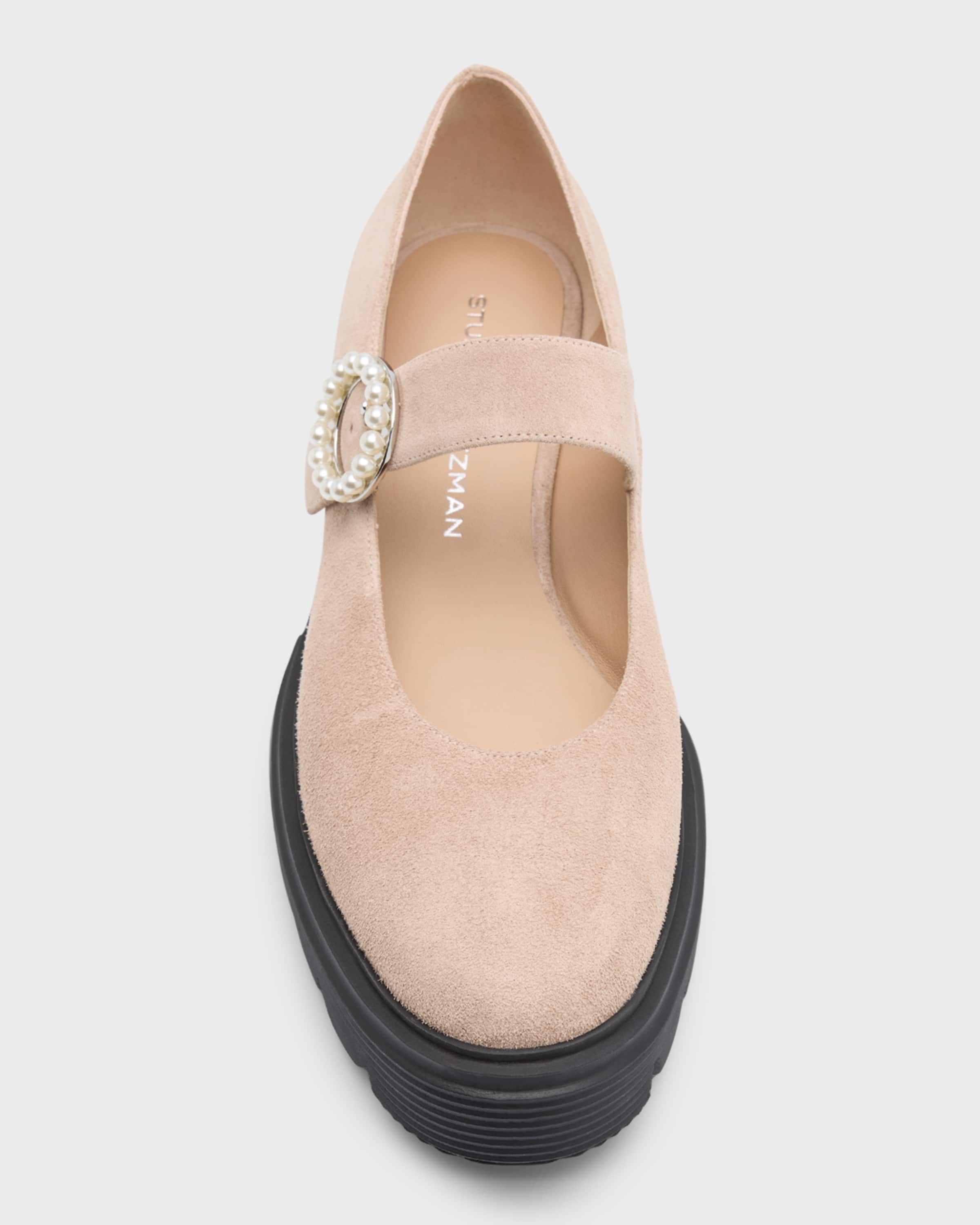 Nolita Suede Pearly Mary Jane Loafers - 5