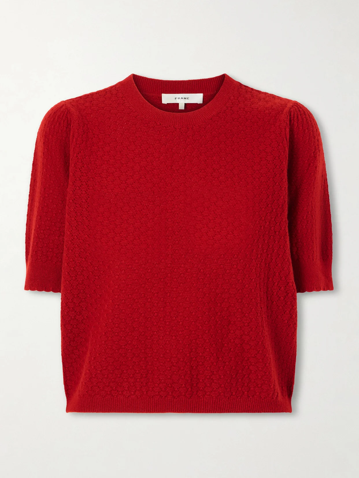The Gathered Honeycomb Cashmere Sweater - 1