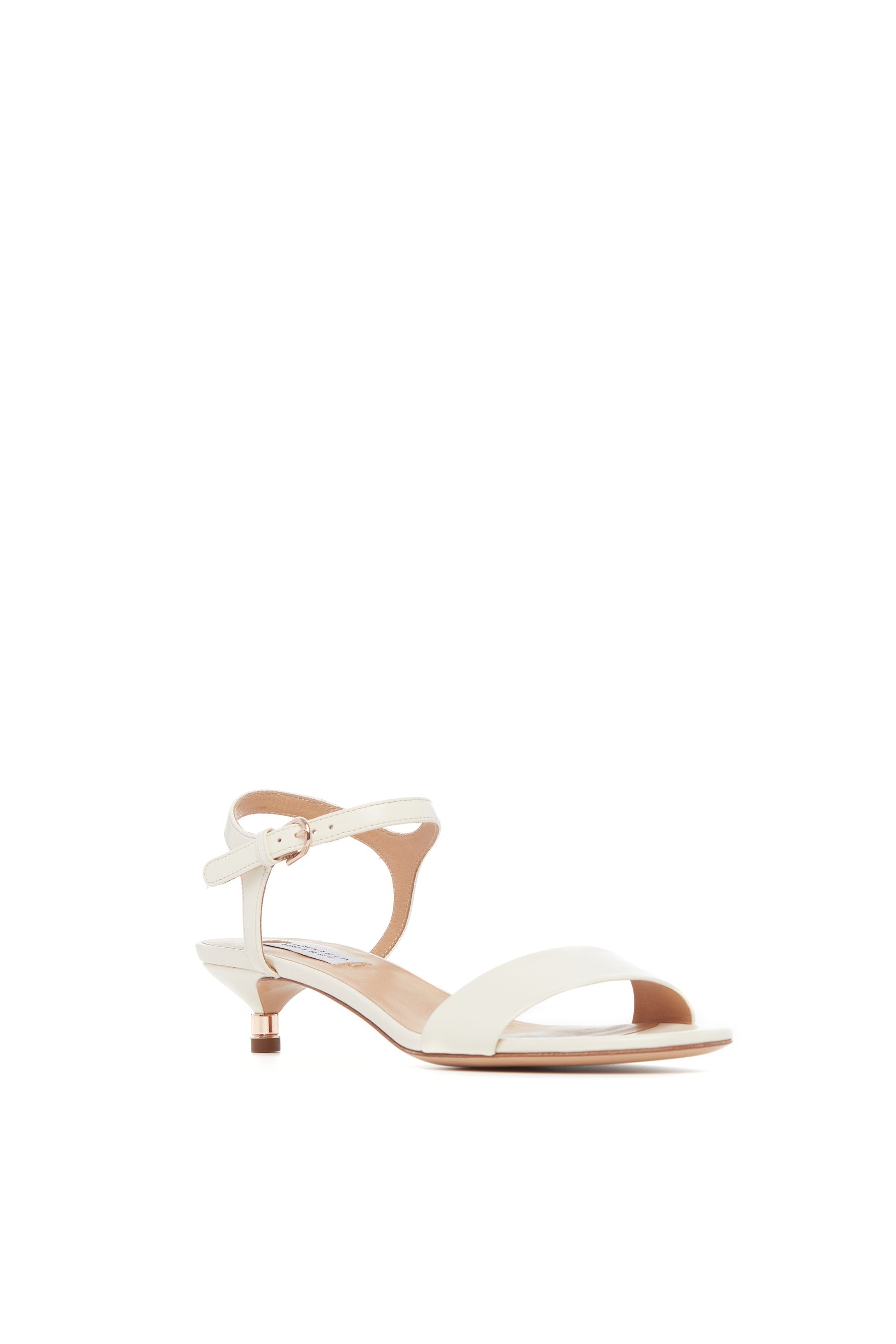 Soraya Kitten Heel in Cream Leather - 2