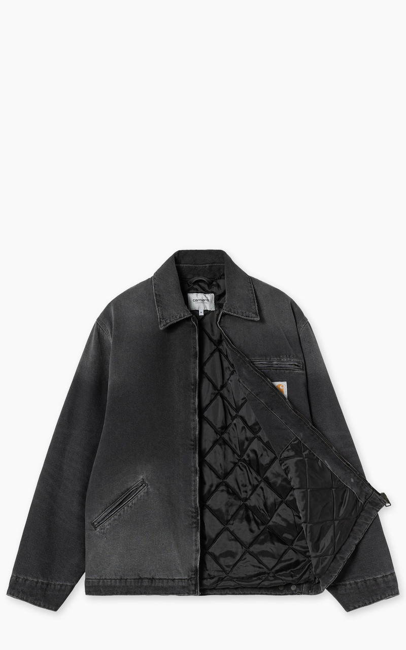 Carhartt CARHARTT WIP OG DETROIT JACKET BRADENTON DENIM GRIND WASHED BLACK outlook