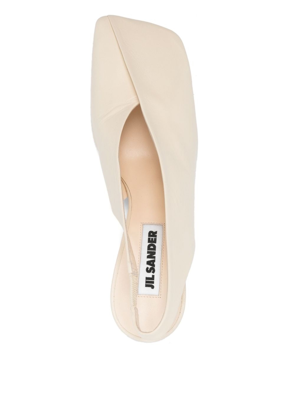 70mm leather slingback pumps - 4