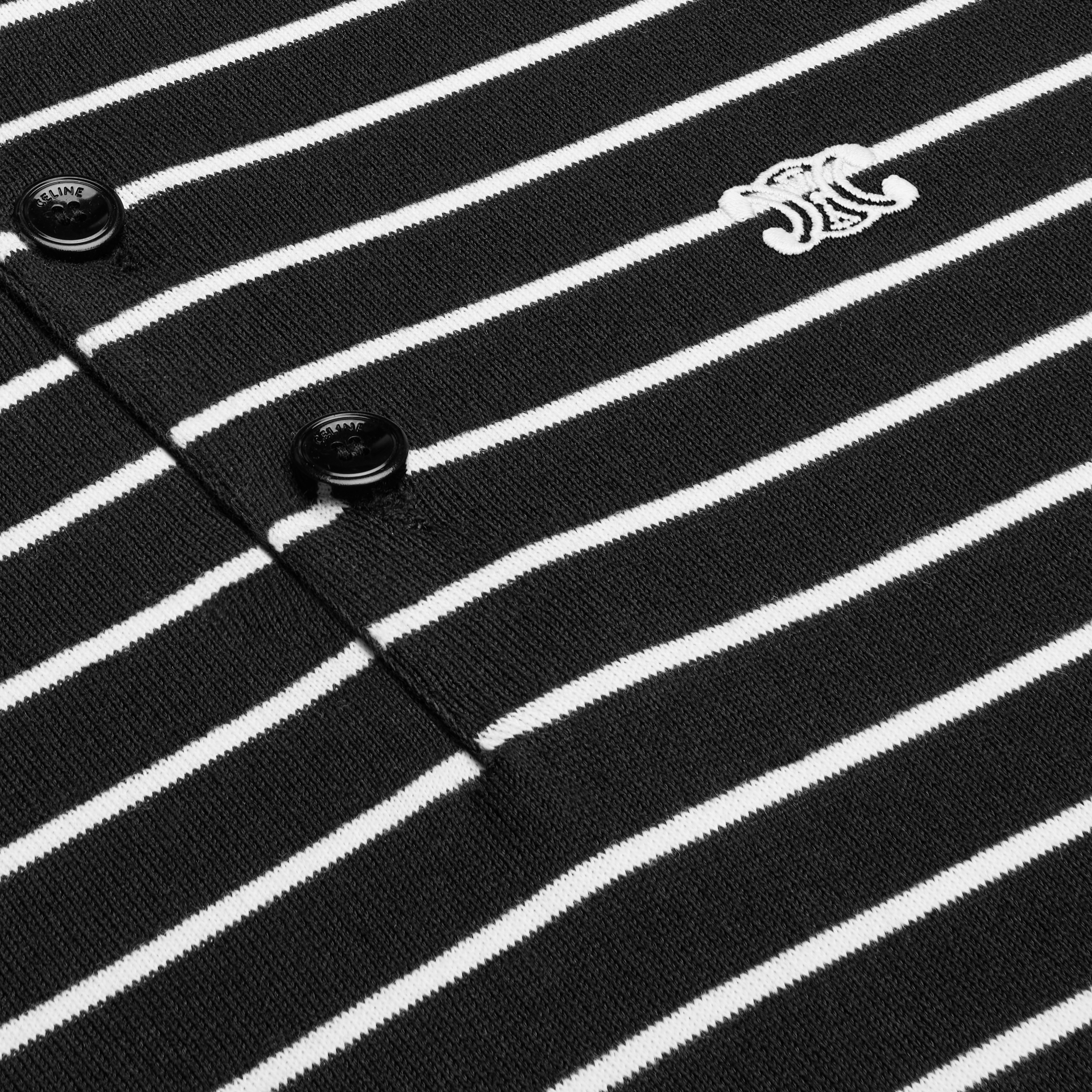 triomphe polo in striped fine cotton - 4