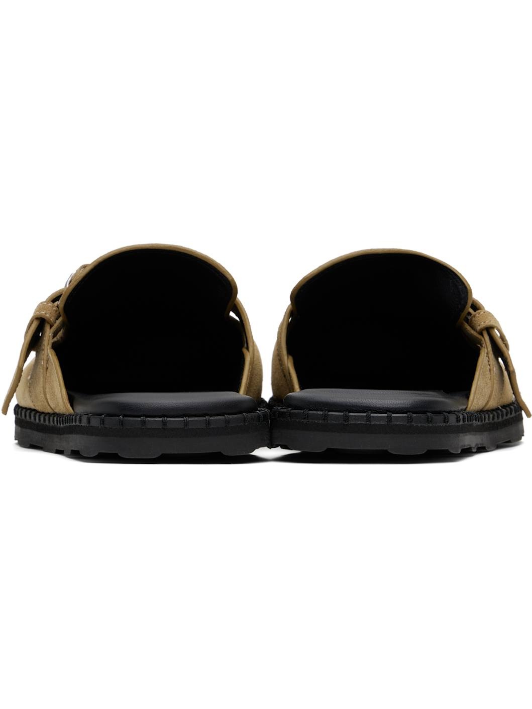Beige Suede Slip-on Loafers - 2