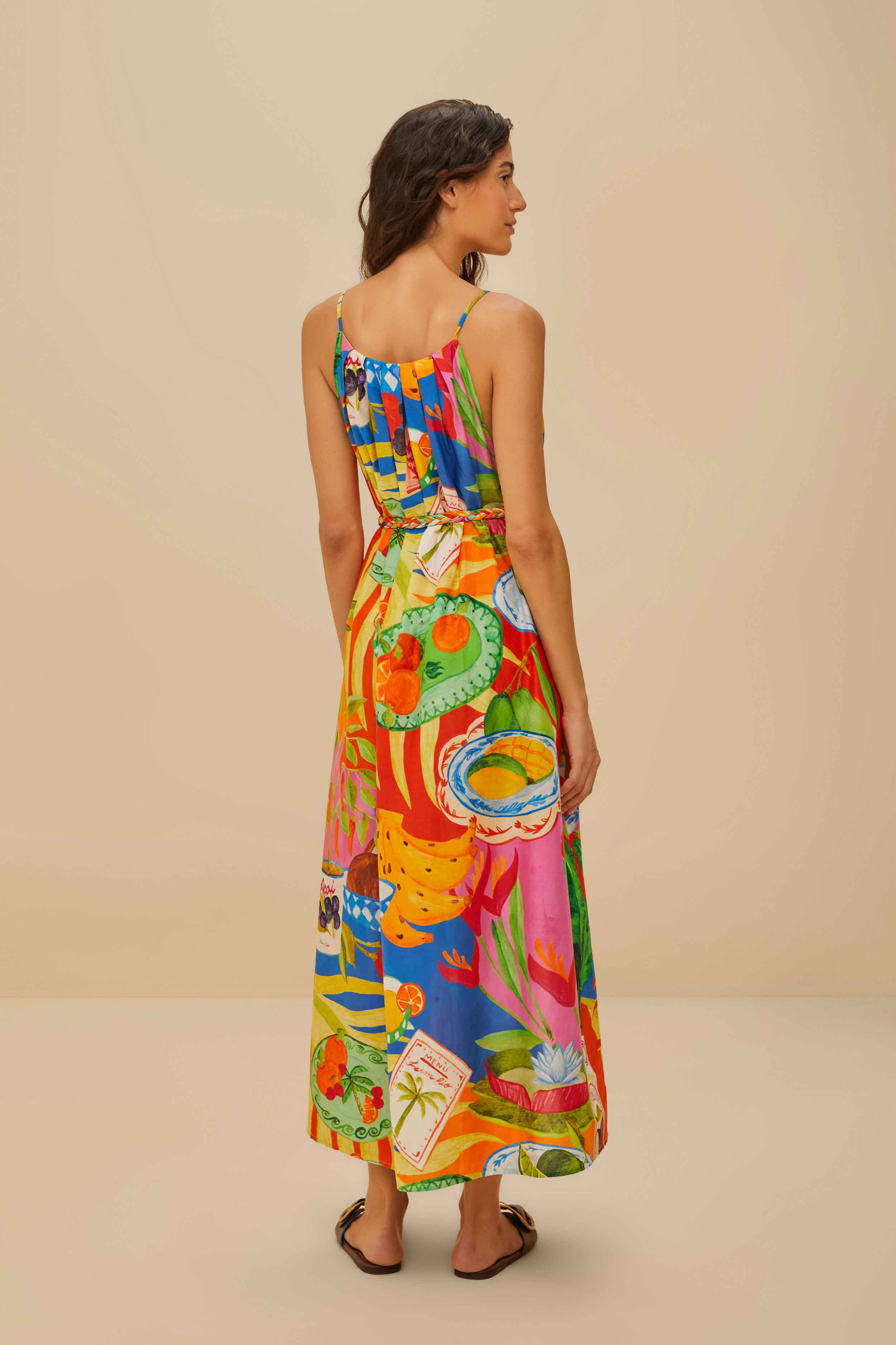Multicolor Summer Picnic Midi Dress - 4