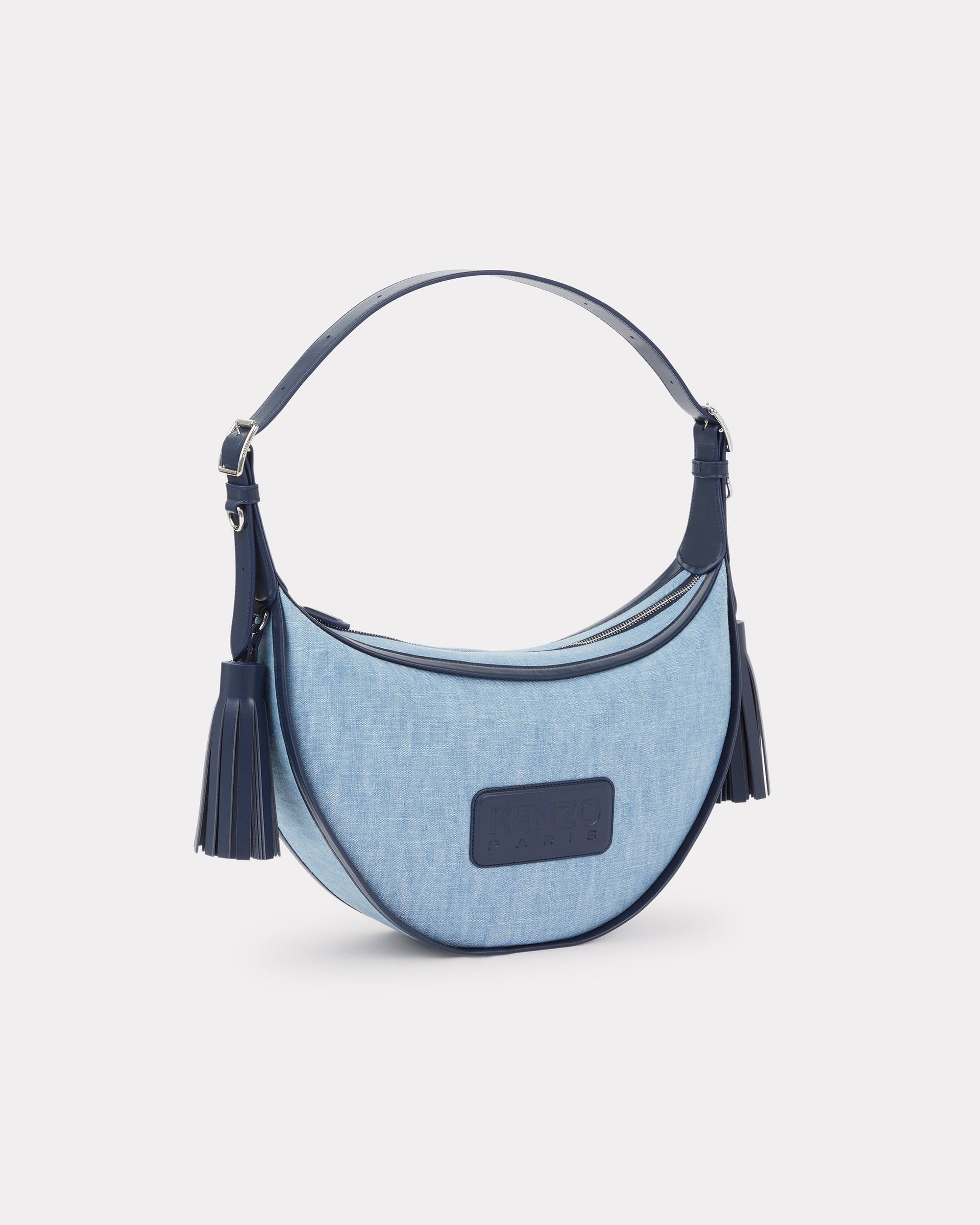 'KENZO 18' medium denim and leather Hobo bag - 1