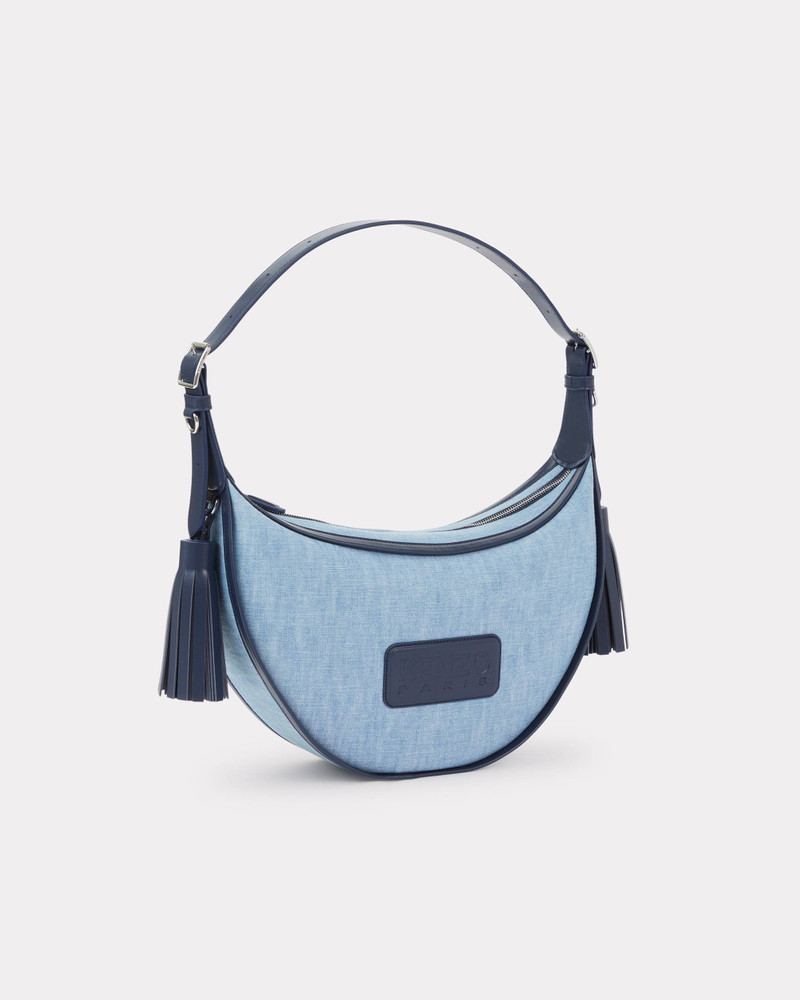 'KENZO 18' medium denim and leather Hobo bag 1