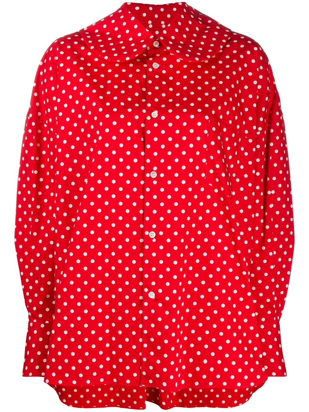 polka dot print shirt - 1