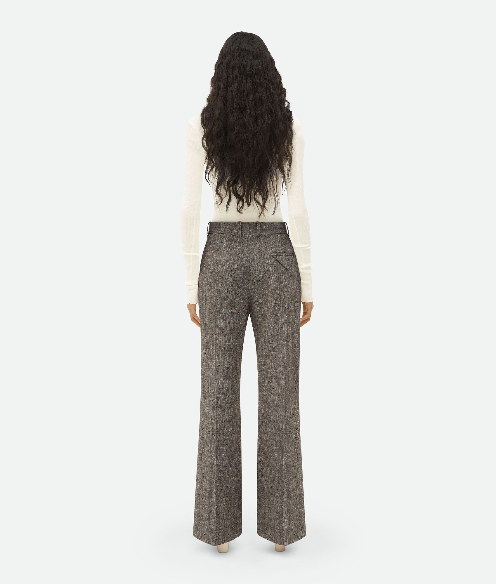 Viscose And Silk Flared Pants - 3