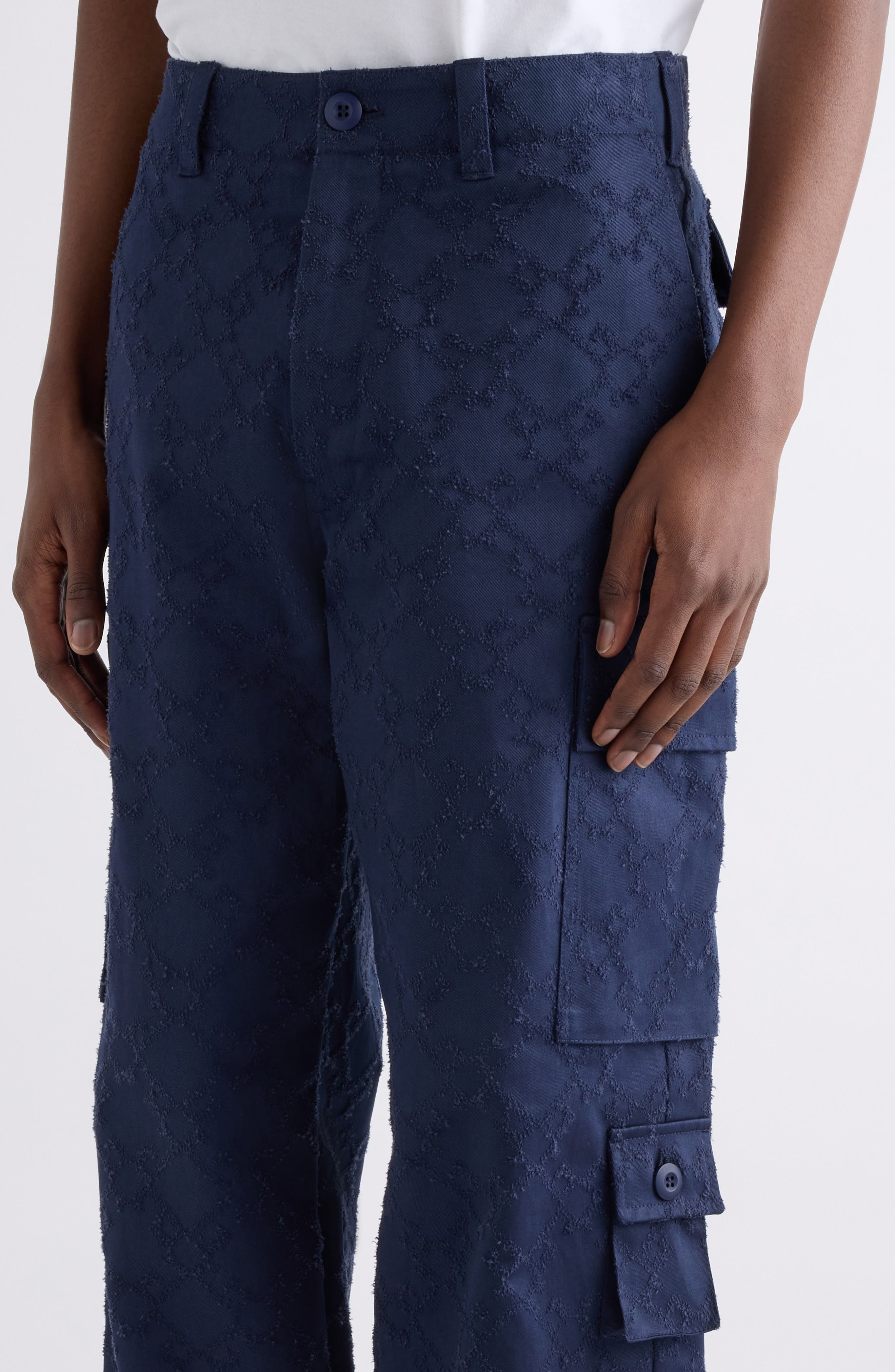 Givenchy Monogram 72 Cargo Pants in Navy at Nordstrom - 5