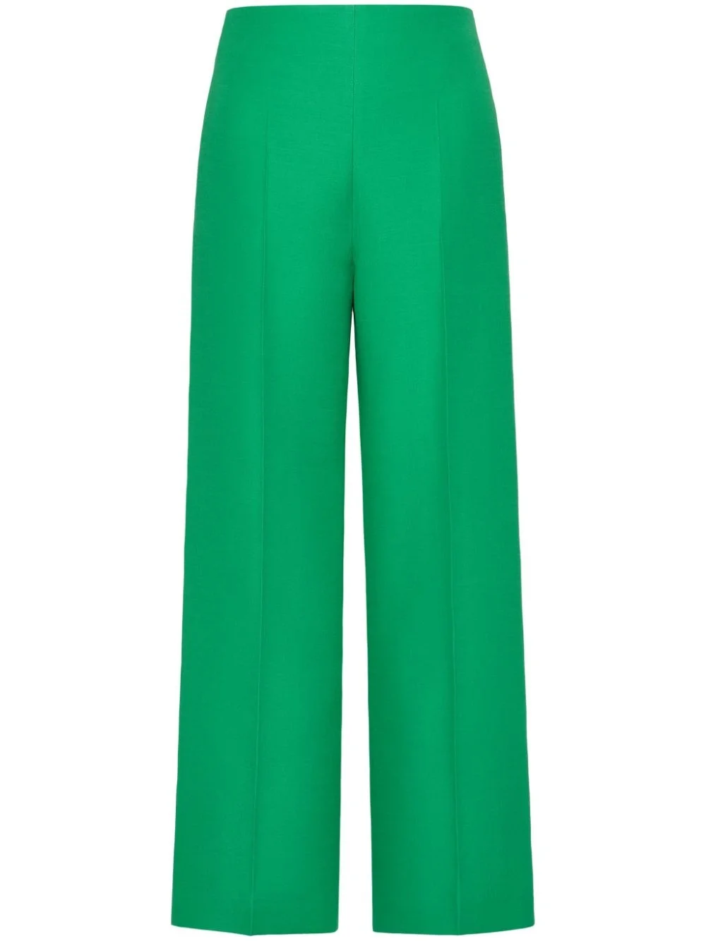 wide-leg wool-silk trousers - 1