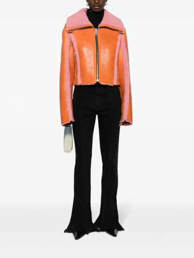 Diesel two-tone leather jacket outlook