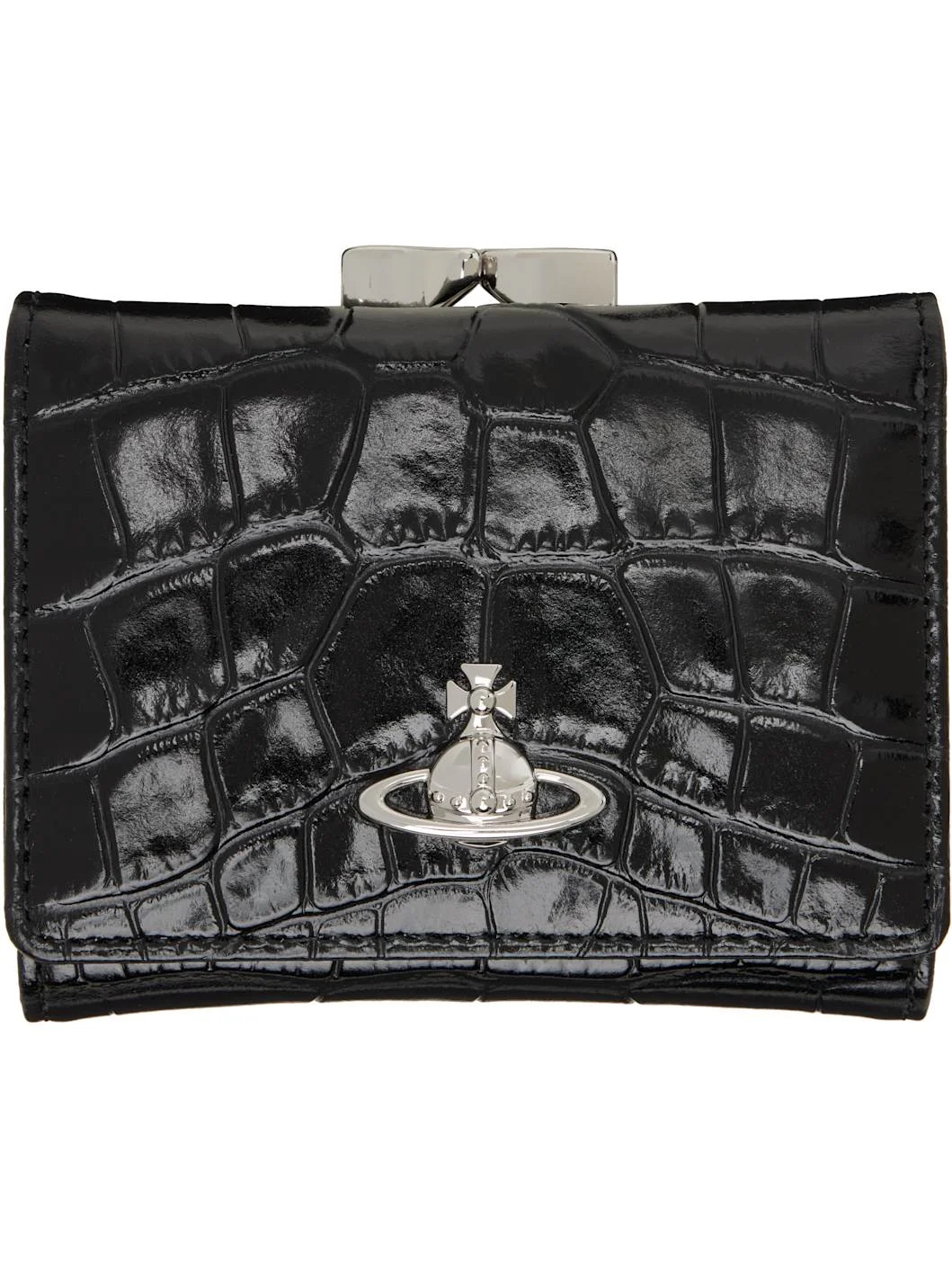Black Small Frame Wallet - 1