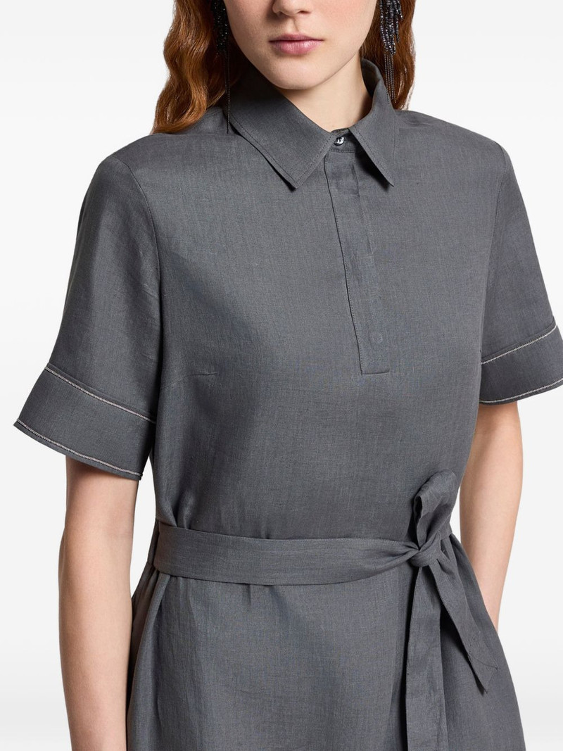 polo-collar belted midi dress 4