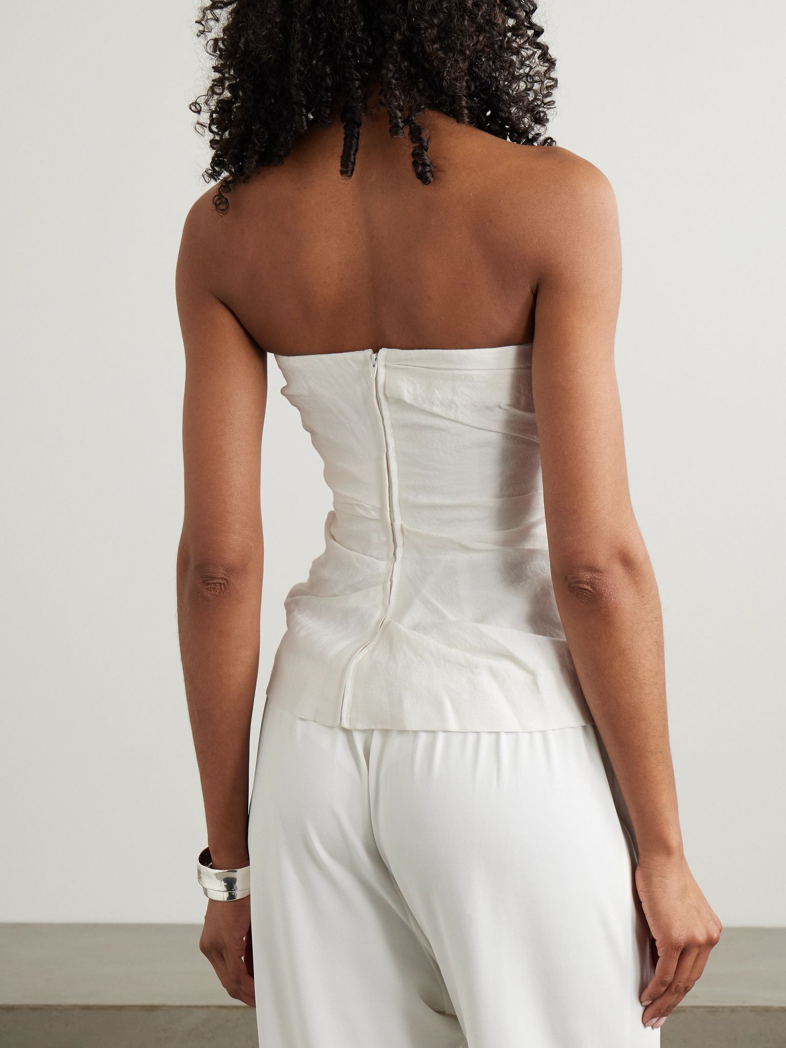 Izel linen bandeau top Off-white - 3