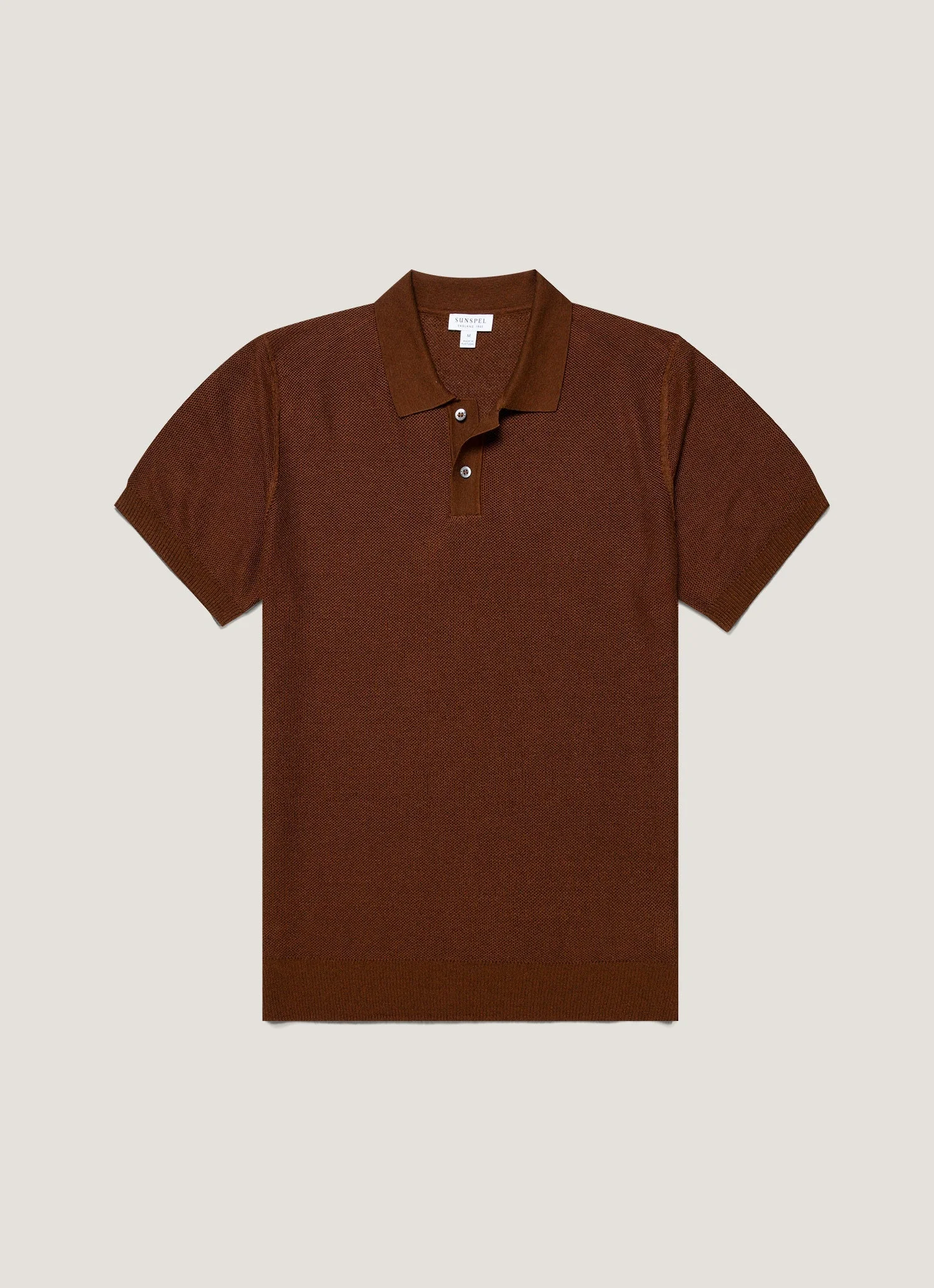Silk Linen Honeycomb Polo - 1