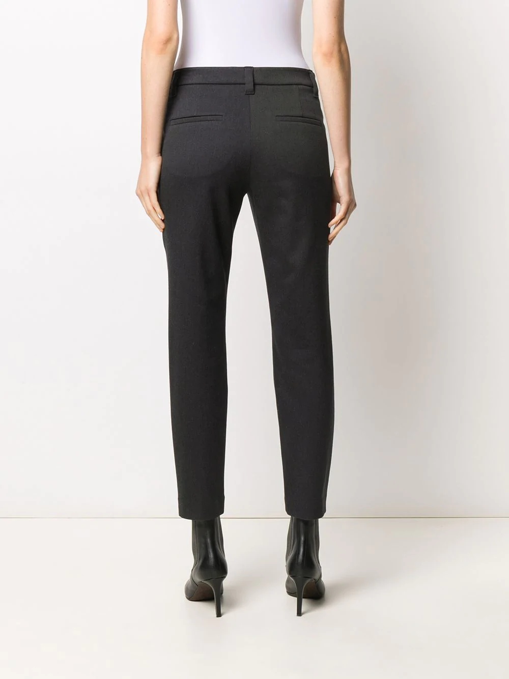 cropped slim-fit trousers - 4