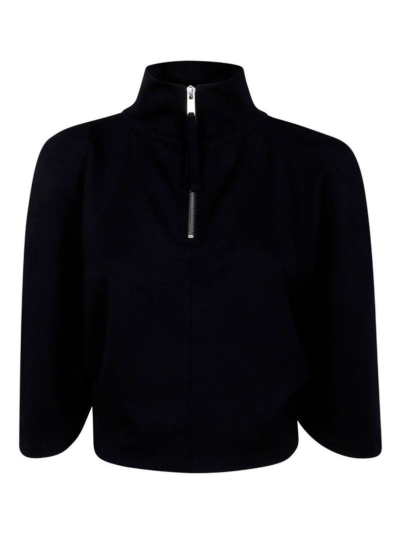 high-neck zip-front top 1