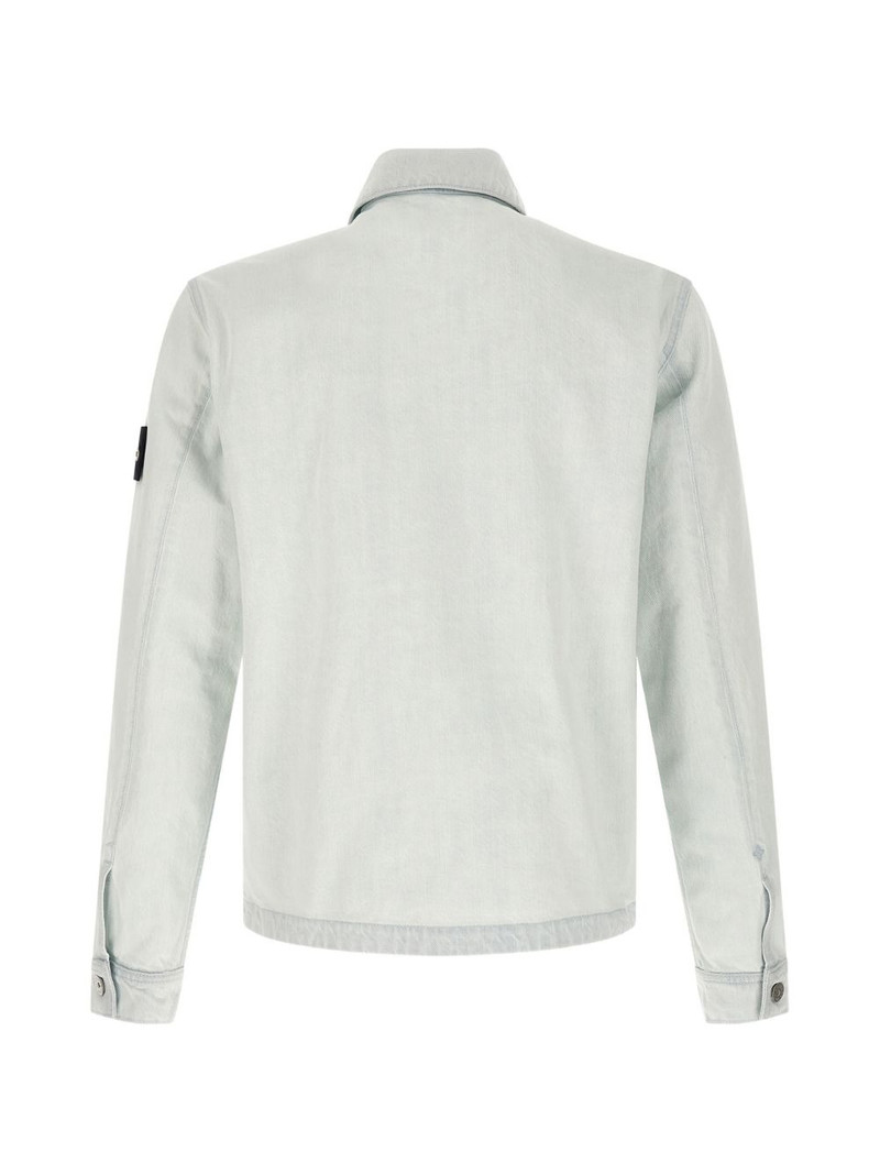 Stone Island logo-badge denim jacket outlook