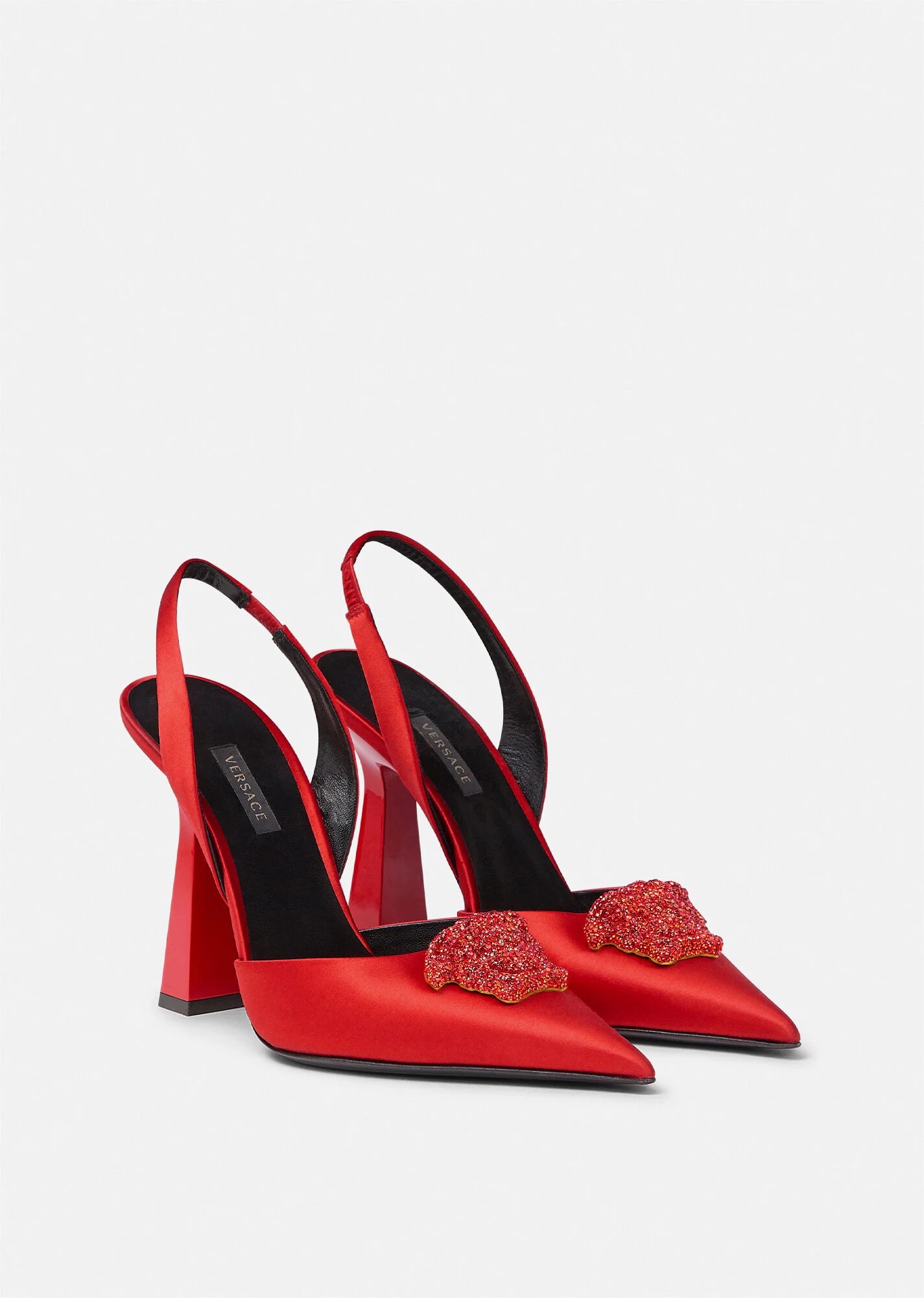 La Medusa Satin Sling-Back Pumps - 2