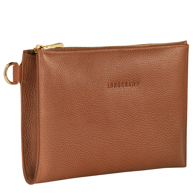 Longchamp Le Foulonné Pouch Caramel - Leather outlook