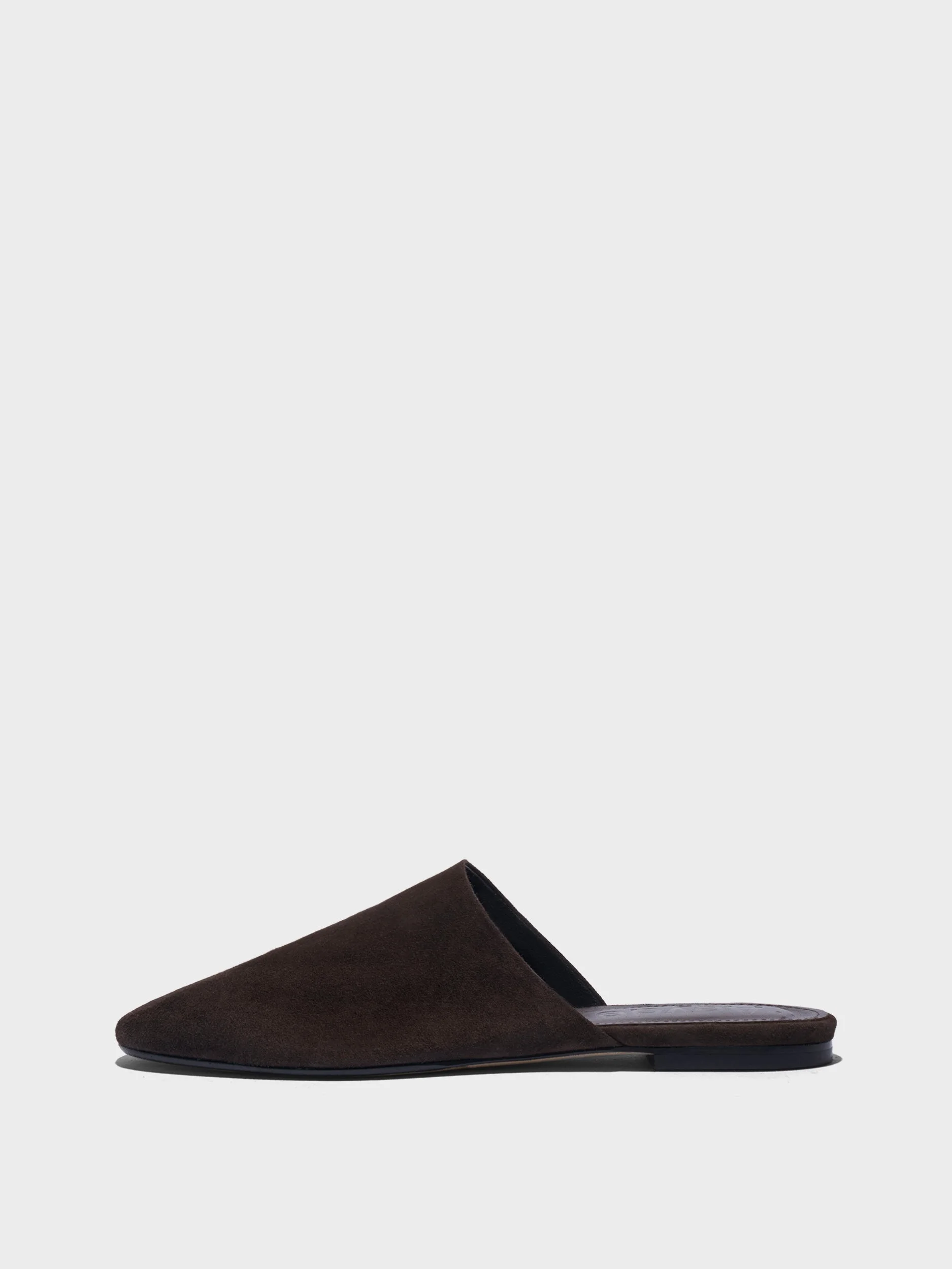 Rega Suede Round-Toe Mules - 1