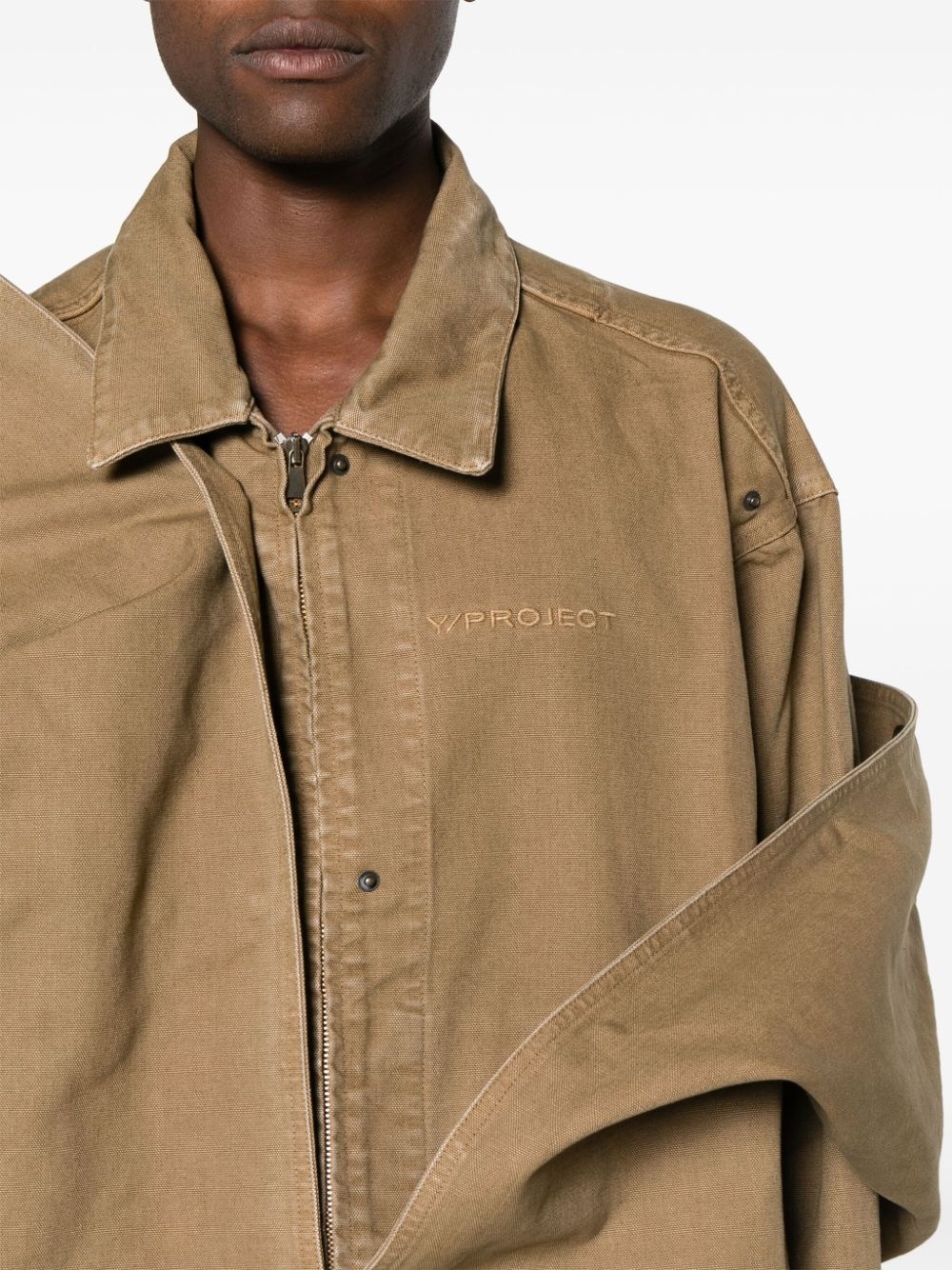 detachable-panel hooded jacket - 6