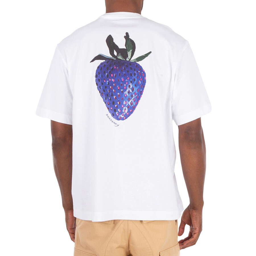 Burberry Strawberry Print Cotton T-Shirt - 4