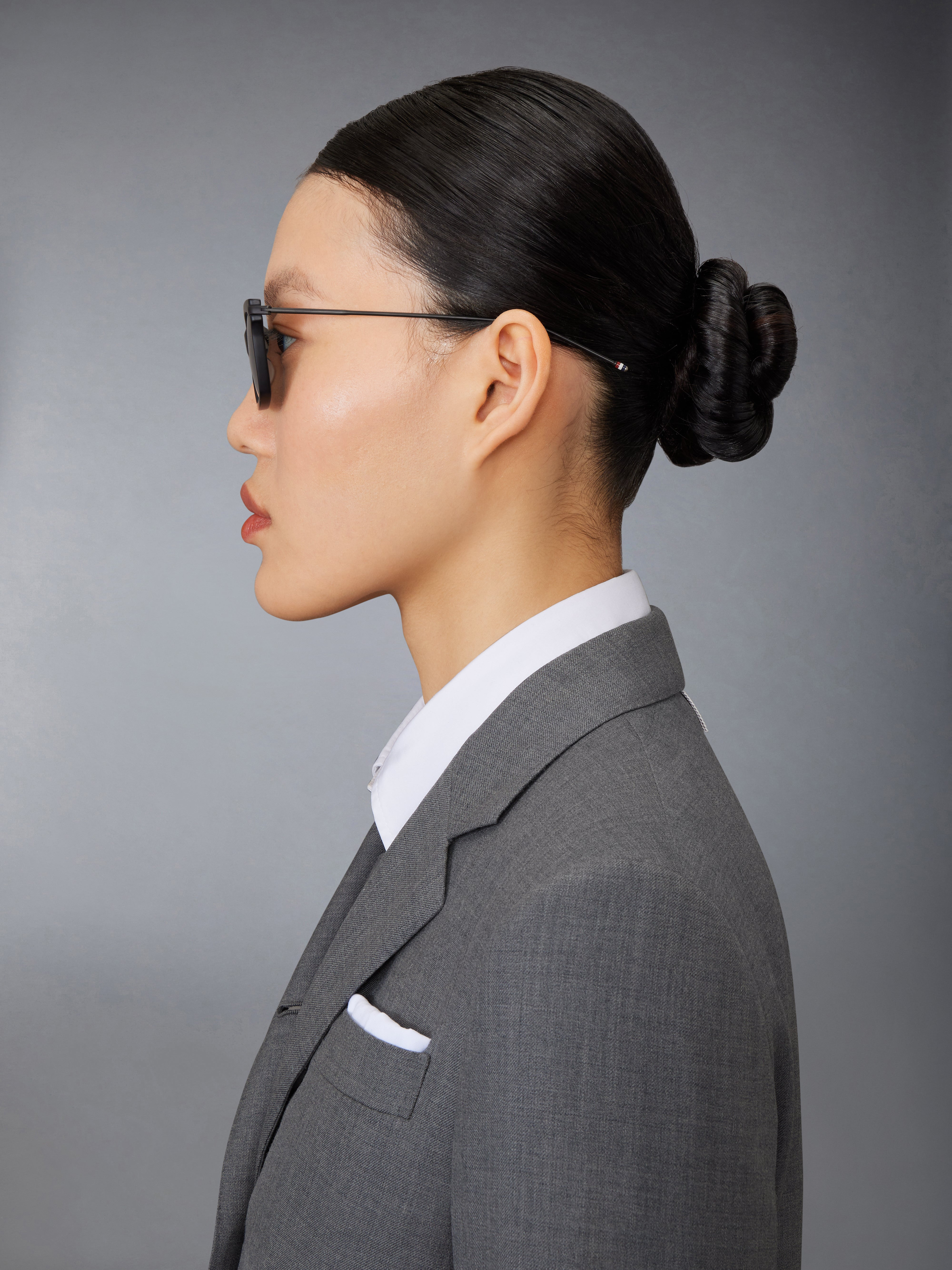 Acetate and Titanium Rectangular Sunglasses - 4