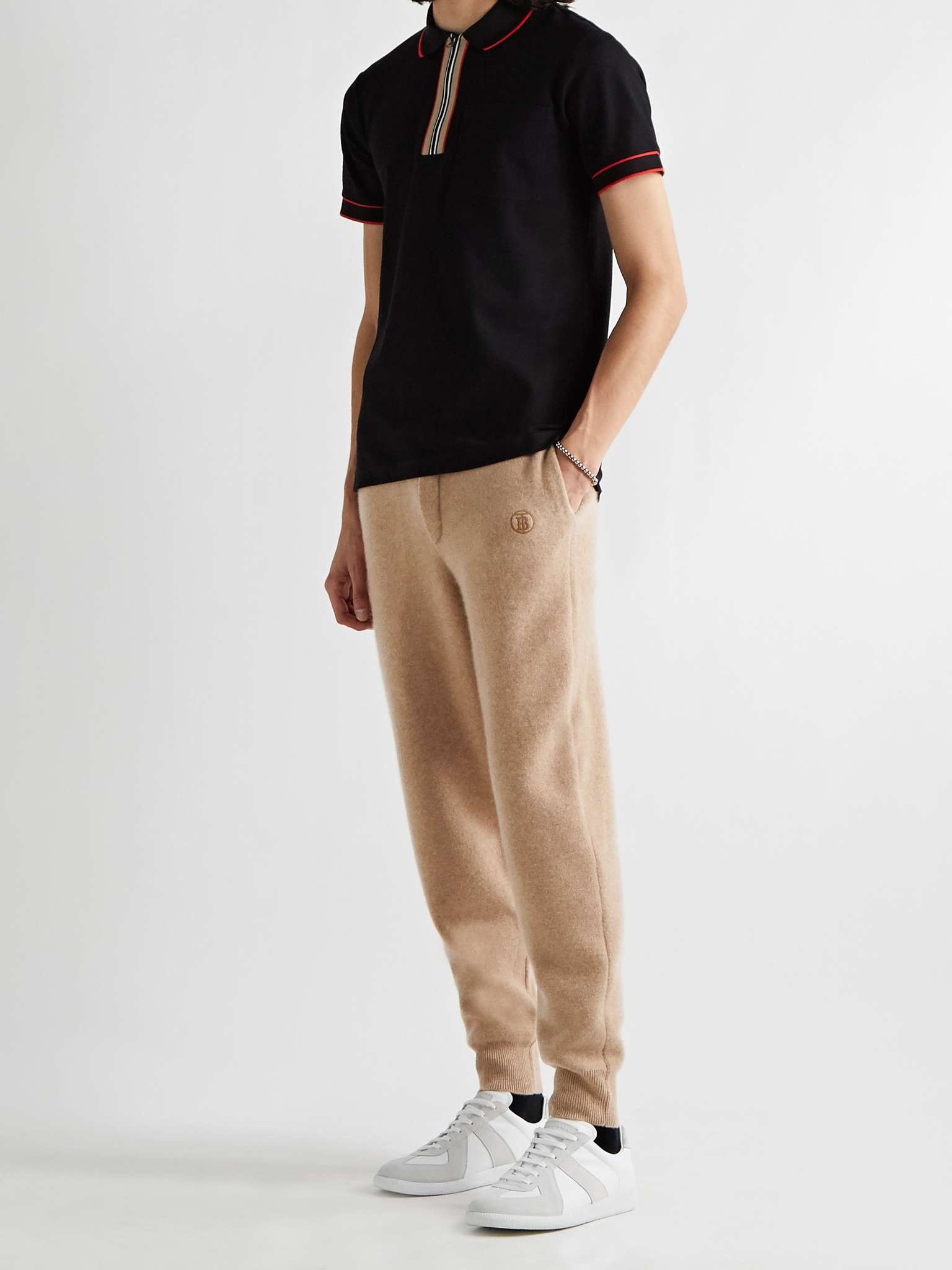 Tapered Logo-Embroidered Cashmere-Blend Sweatpants - 2