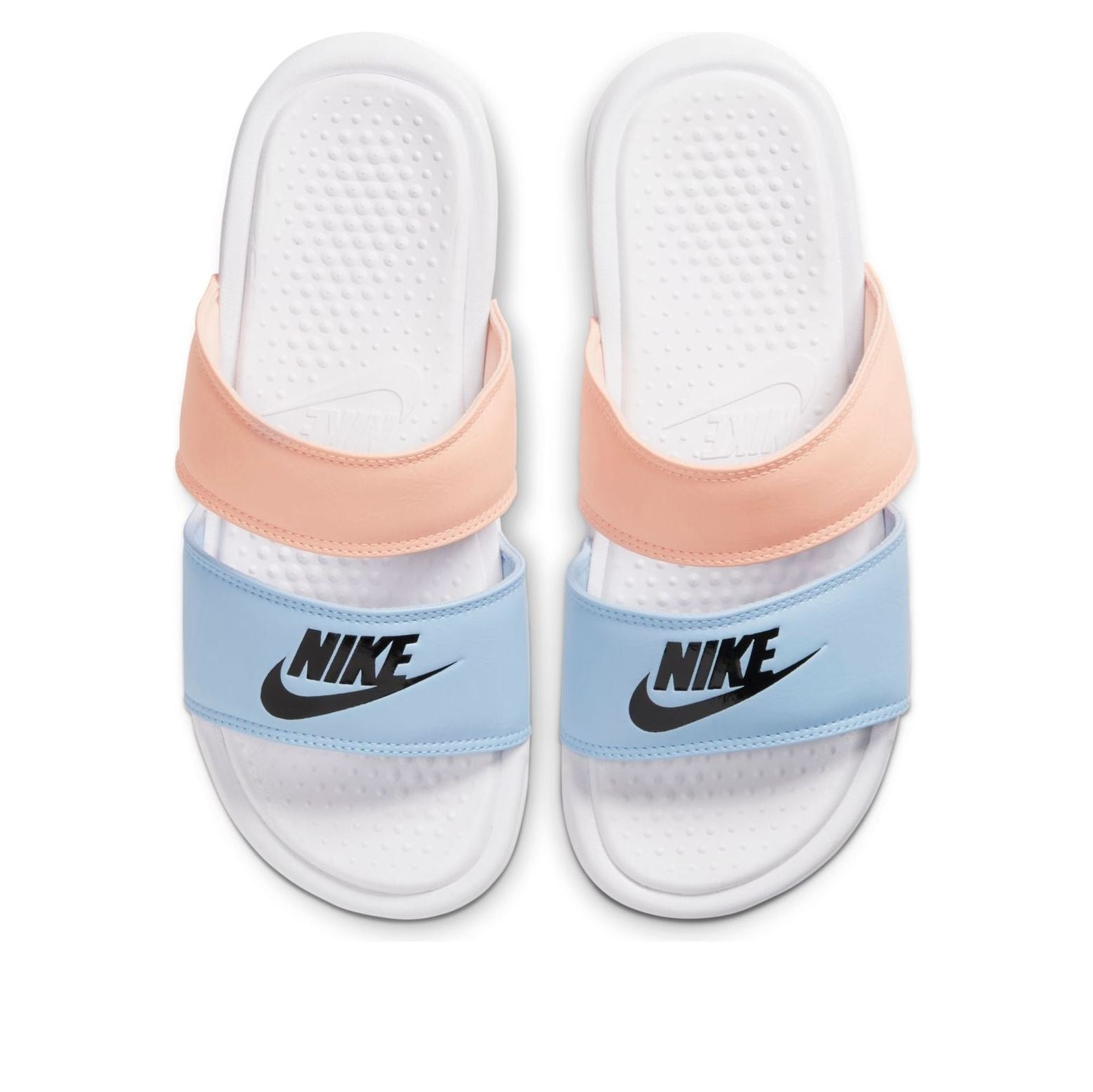 (WMNS) Nike Benassi Duo Ultra Slide White/Blue/Pink 819717-109 - 3
