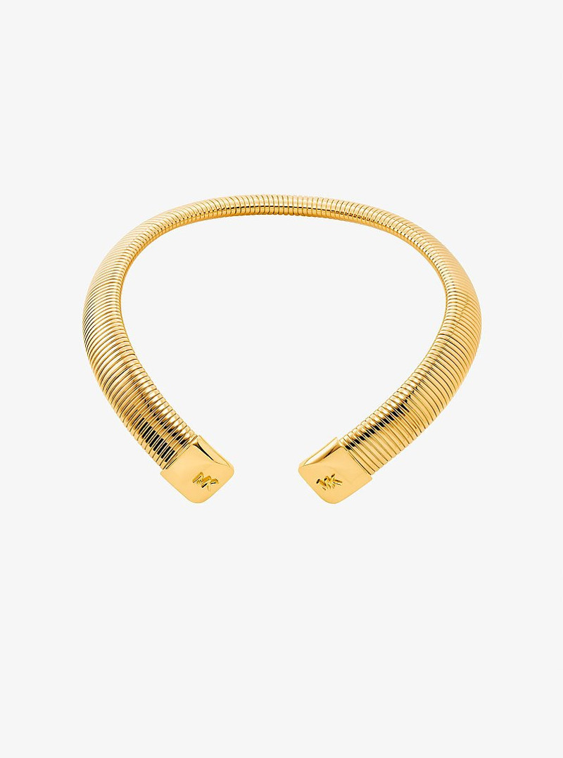 MICHAEL KORS Precious Metal-Plated Brass Collar Necklace outlook