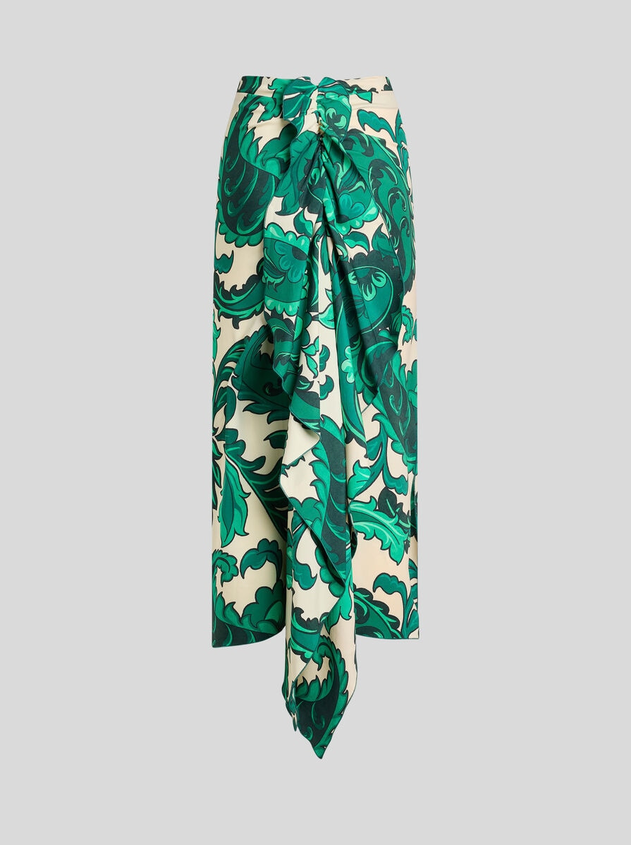 MIDI SKIRT WITH FLORAL PAISLEY PRINT - 6