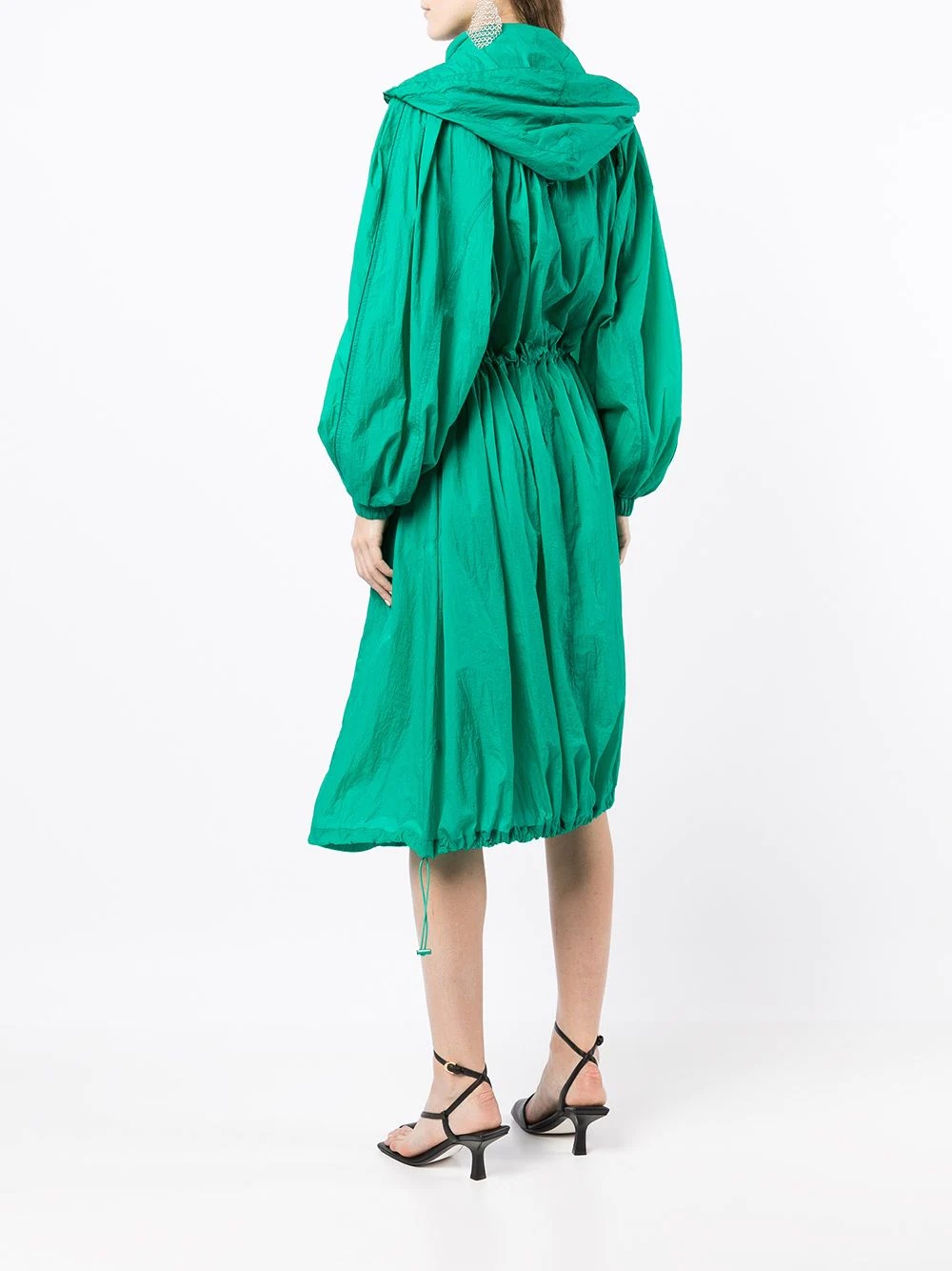 ruched hooded dress - 4