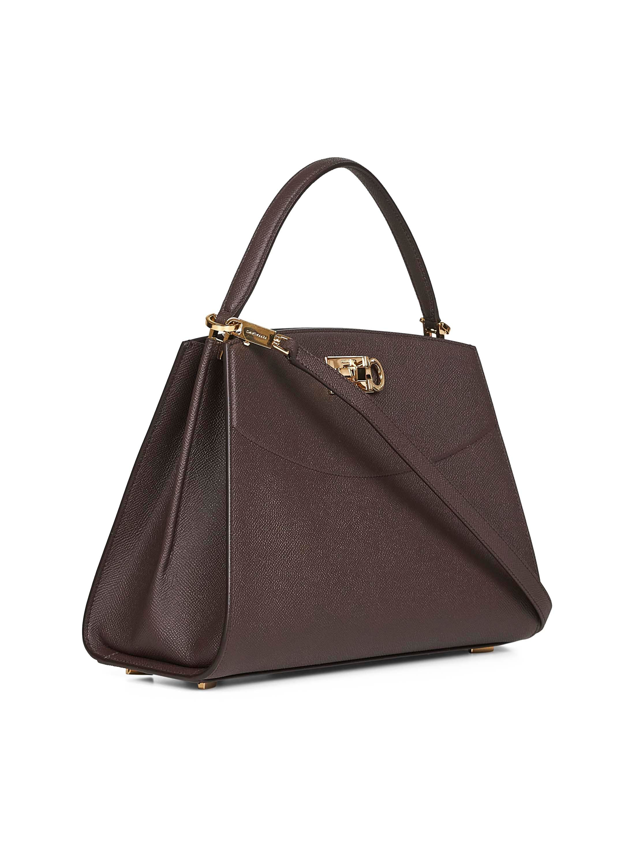 Ferragamo Women Brown New Ferragamo Studio Box Bag (M) Handbag - 3