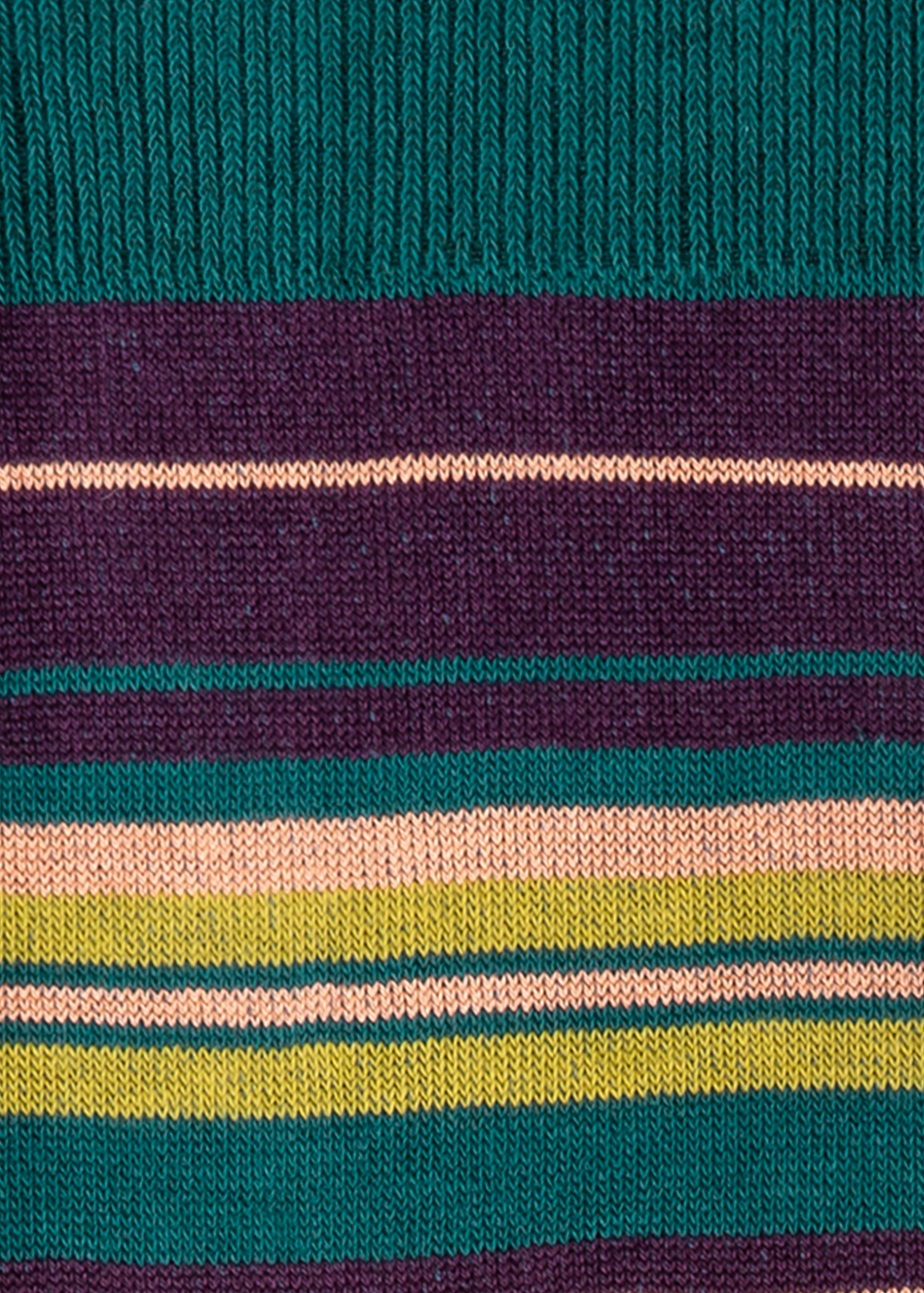 Dark Green Mixed Stripe Socks - 3