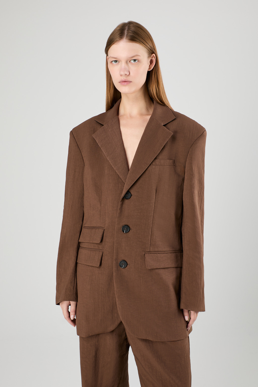 Brown ECONYL® Suit Blazer - 2