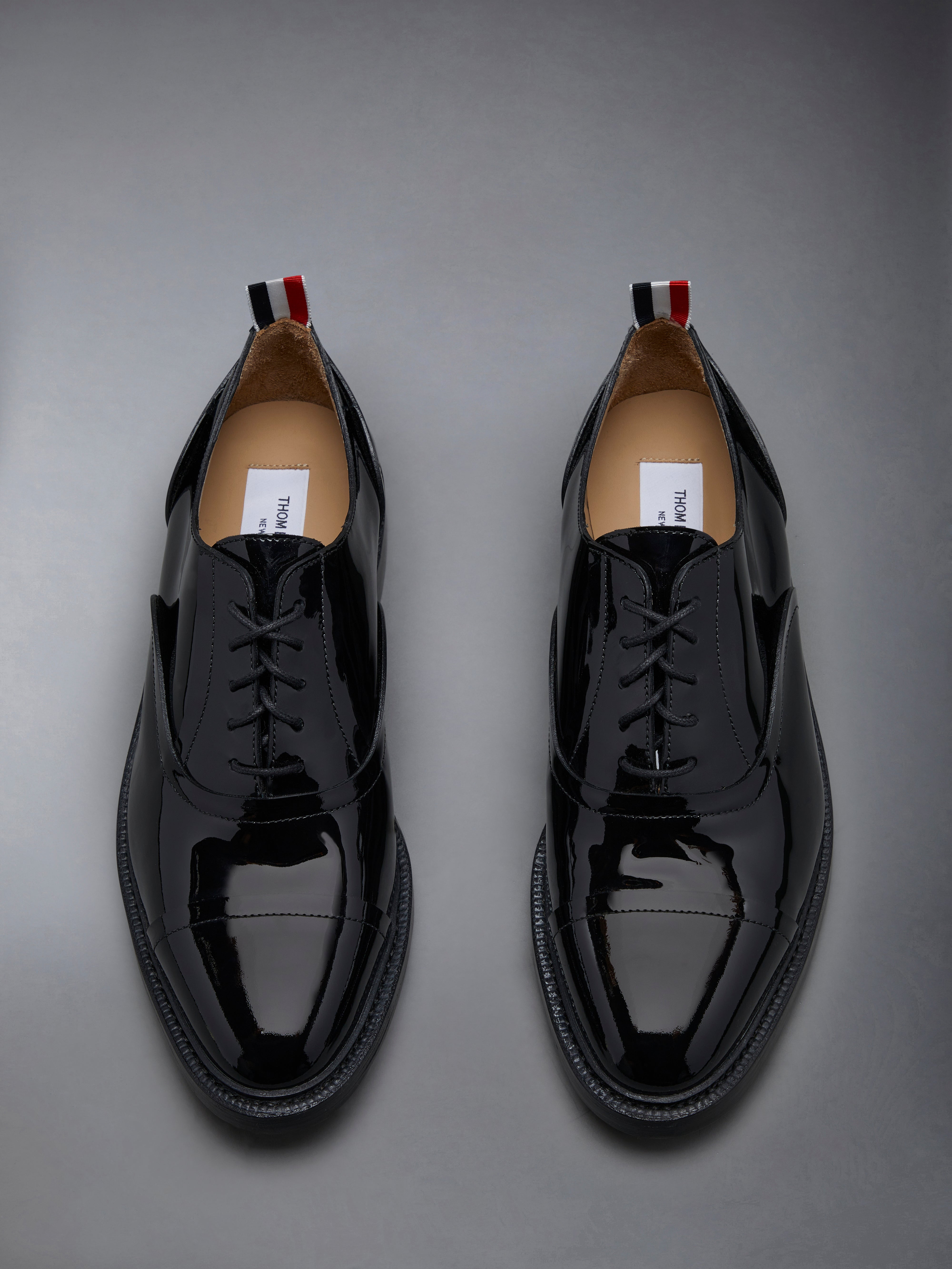 Soft Patent Raw Edge Goodyear Sole Cap Toe Oxford - 4
