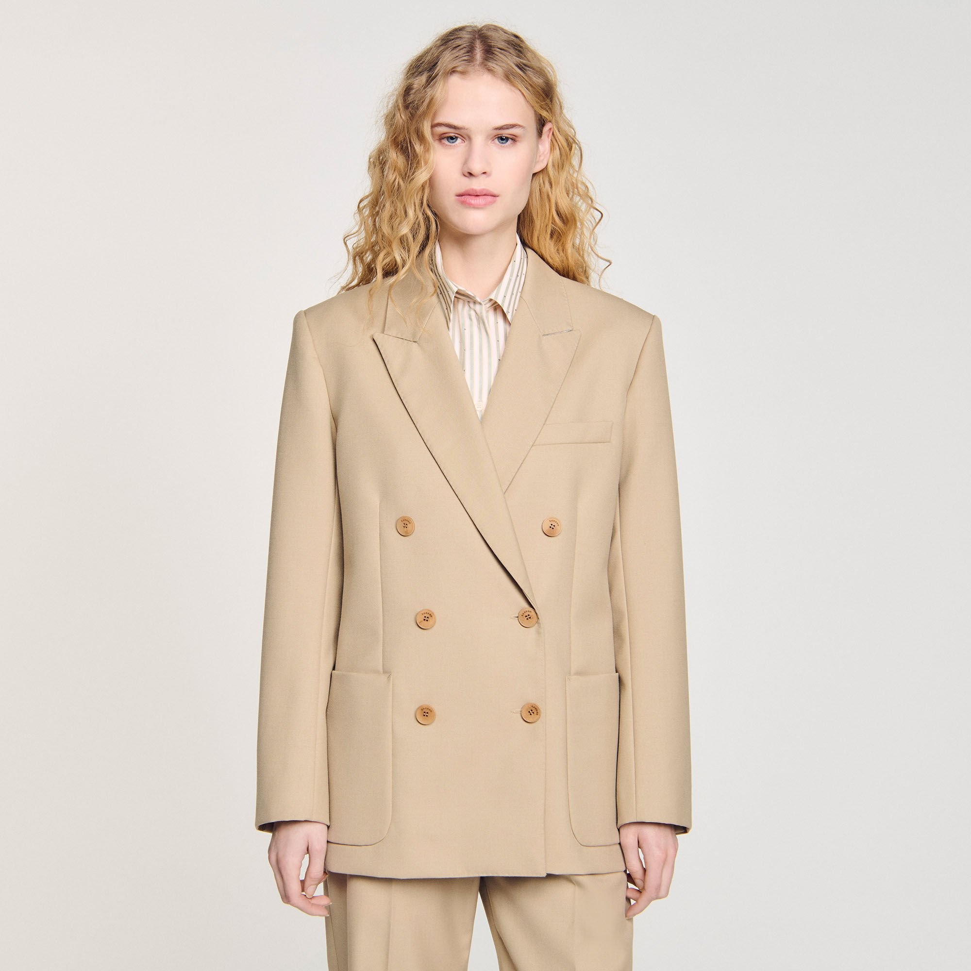 DOUBLE-BREASTED SUIT JACKET - 4