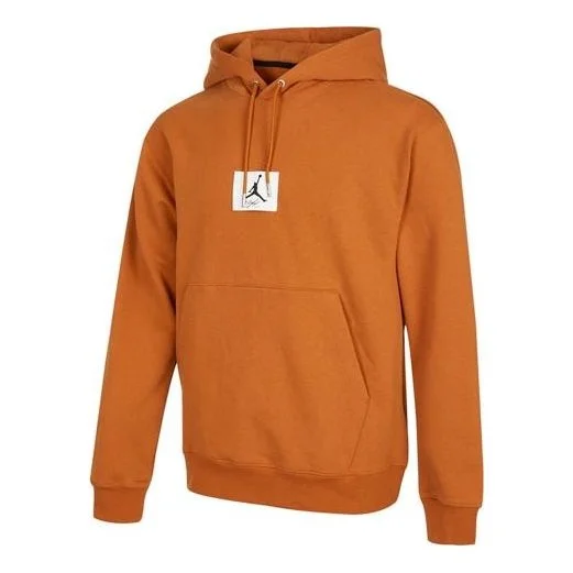 Men's Air Jordan SS22 Logo Pattern Printing Long Sleeves Brown Yellow DA9817-241 - 1