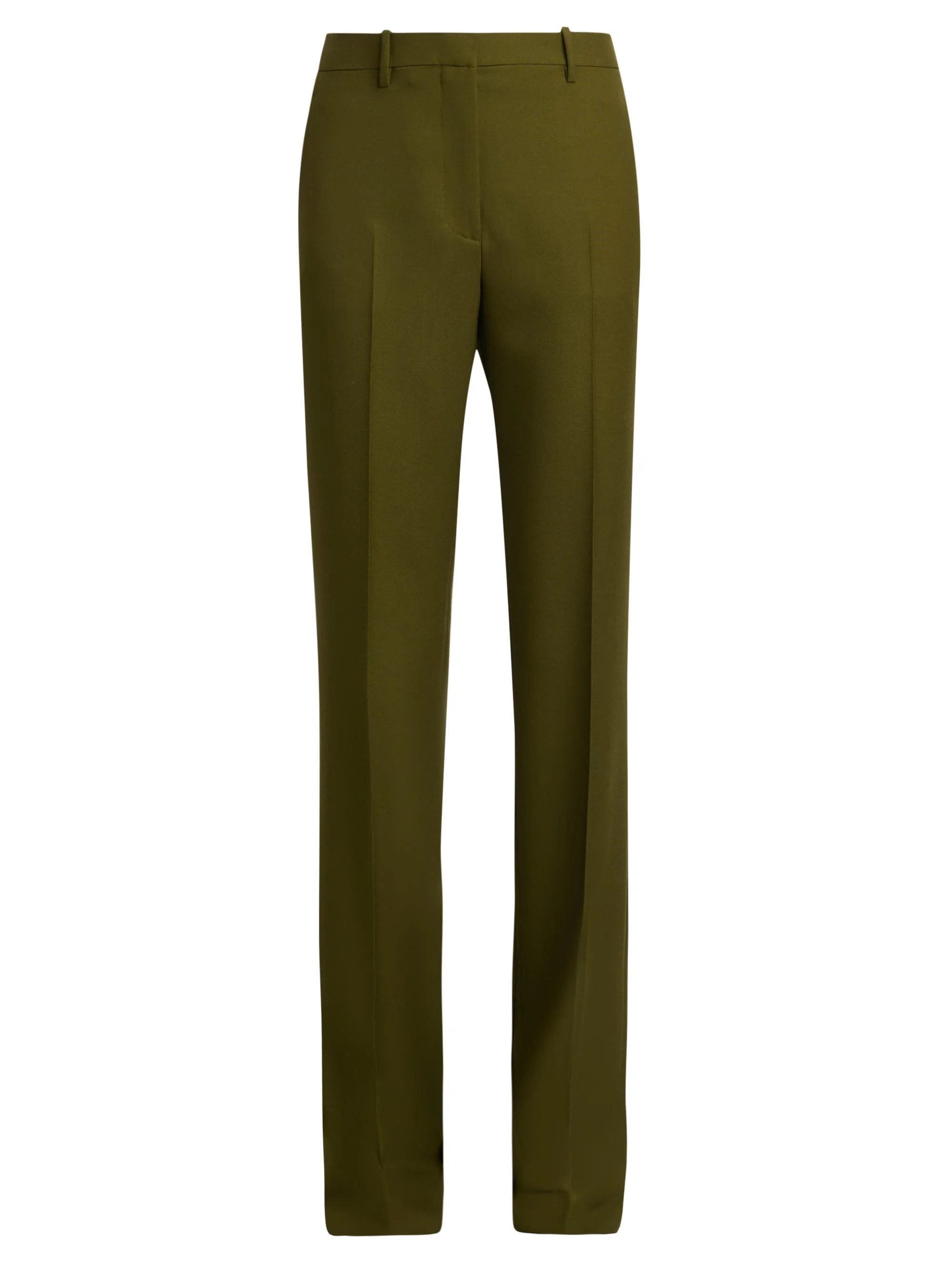 Women's Wool-Cashmere Pleated Pants - Ivy Green - 1